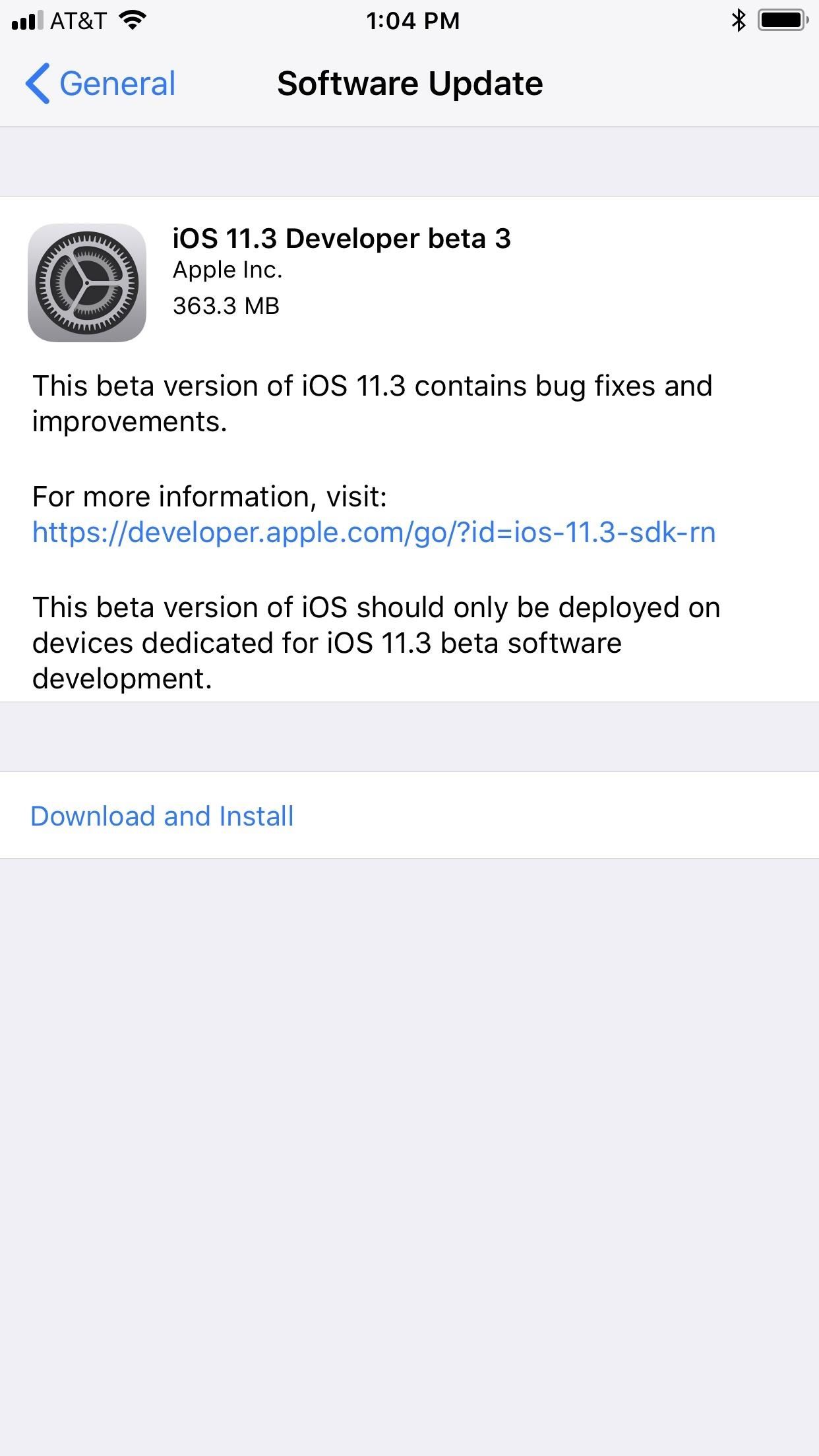 iOS 11.3 Beta 3 Released for iPhone with Mostly Under-the-Hood Improvements
