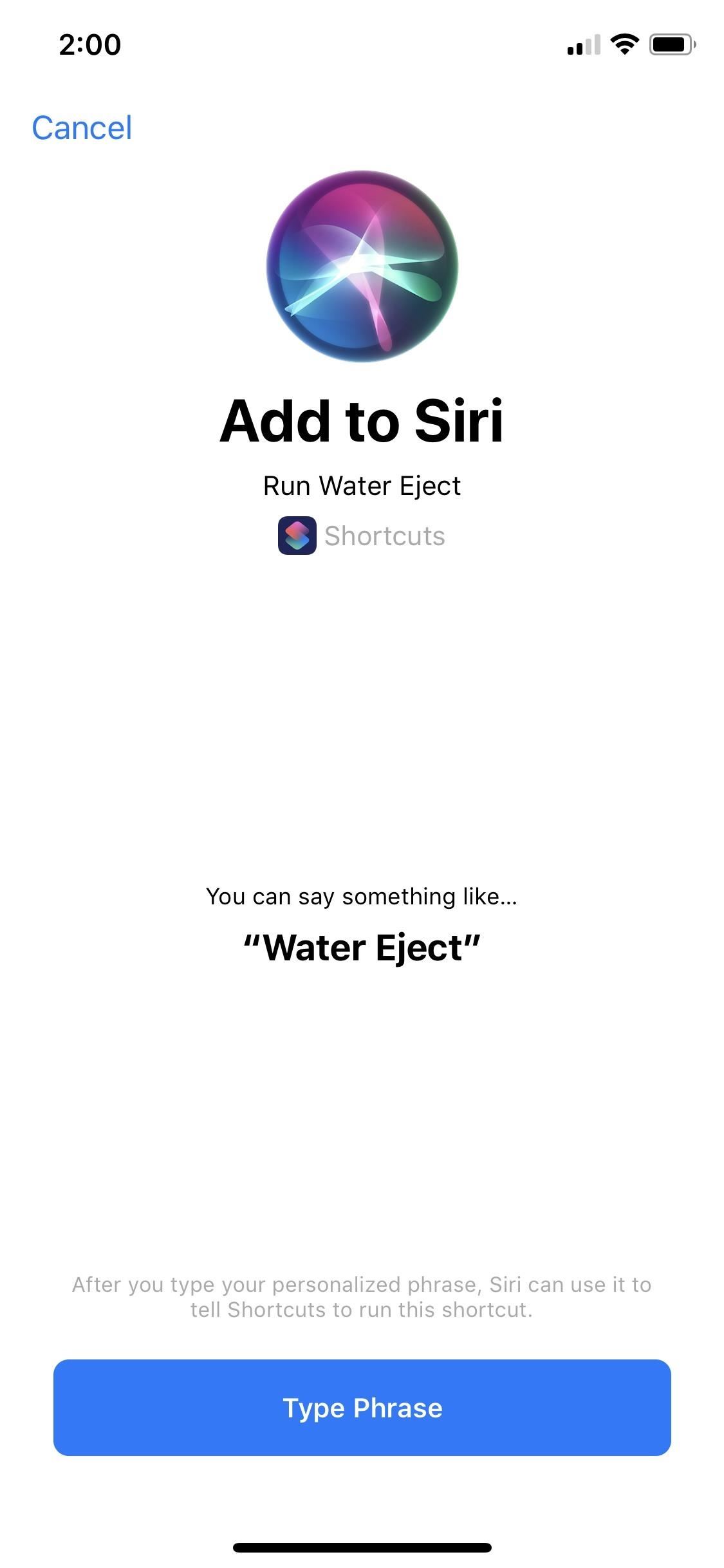 Water eject