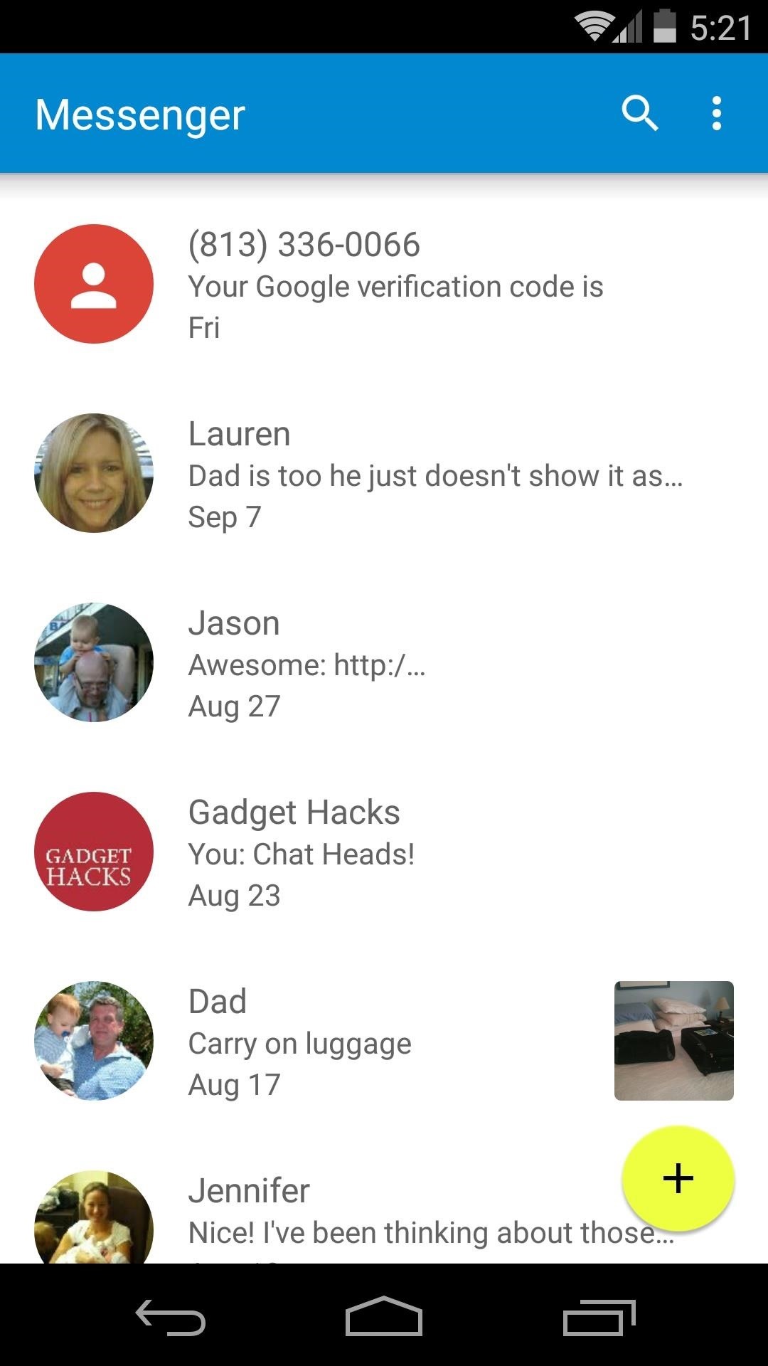 Install the Android 5.0 Lollipop Messenger App on KitKat