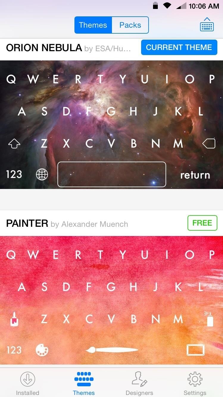 Themeboard: Designer Themes for Your iPhone Packed into One Keyboard