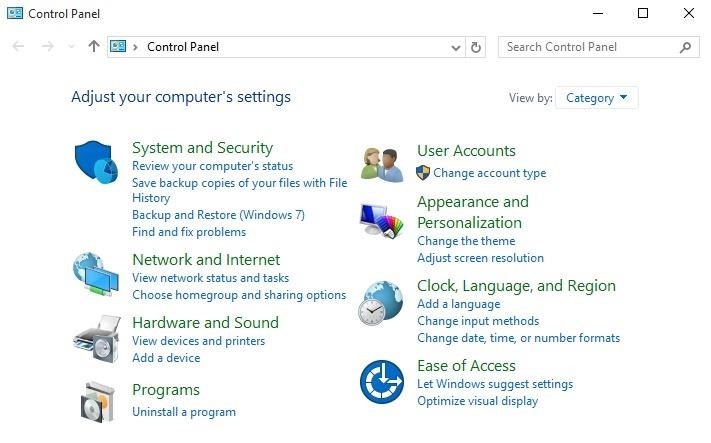 The Difference Between the Control Panel & Settings Menus in Windows 10