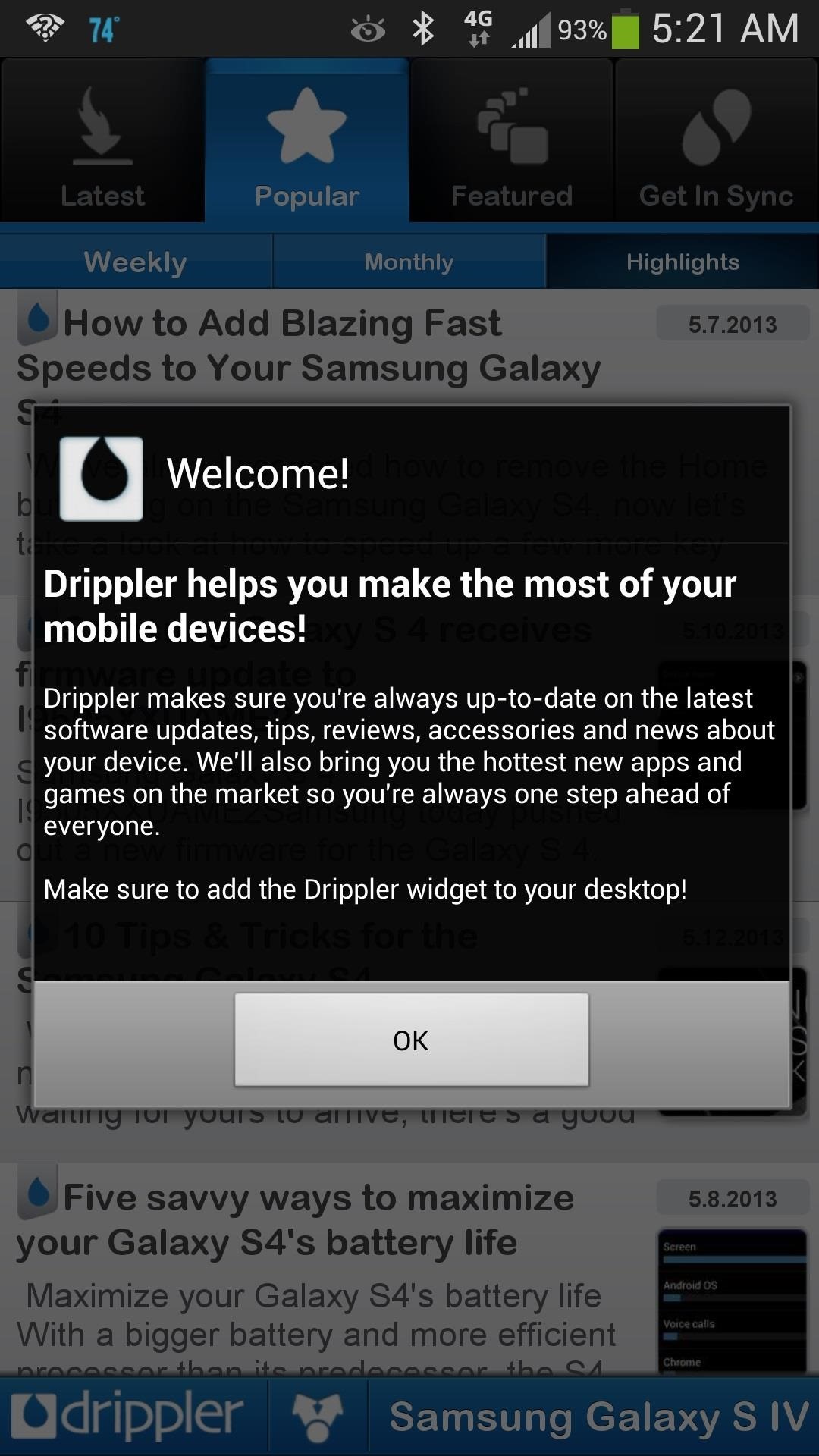 How to Stay Updated on All the Latest News for Your Samsung Galaxy S4 with Drippler
