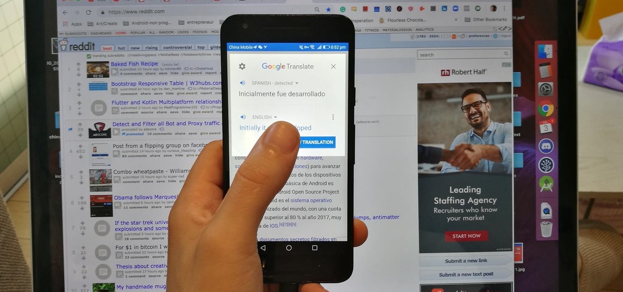 how to translate text in any android