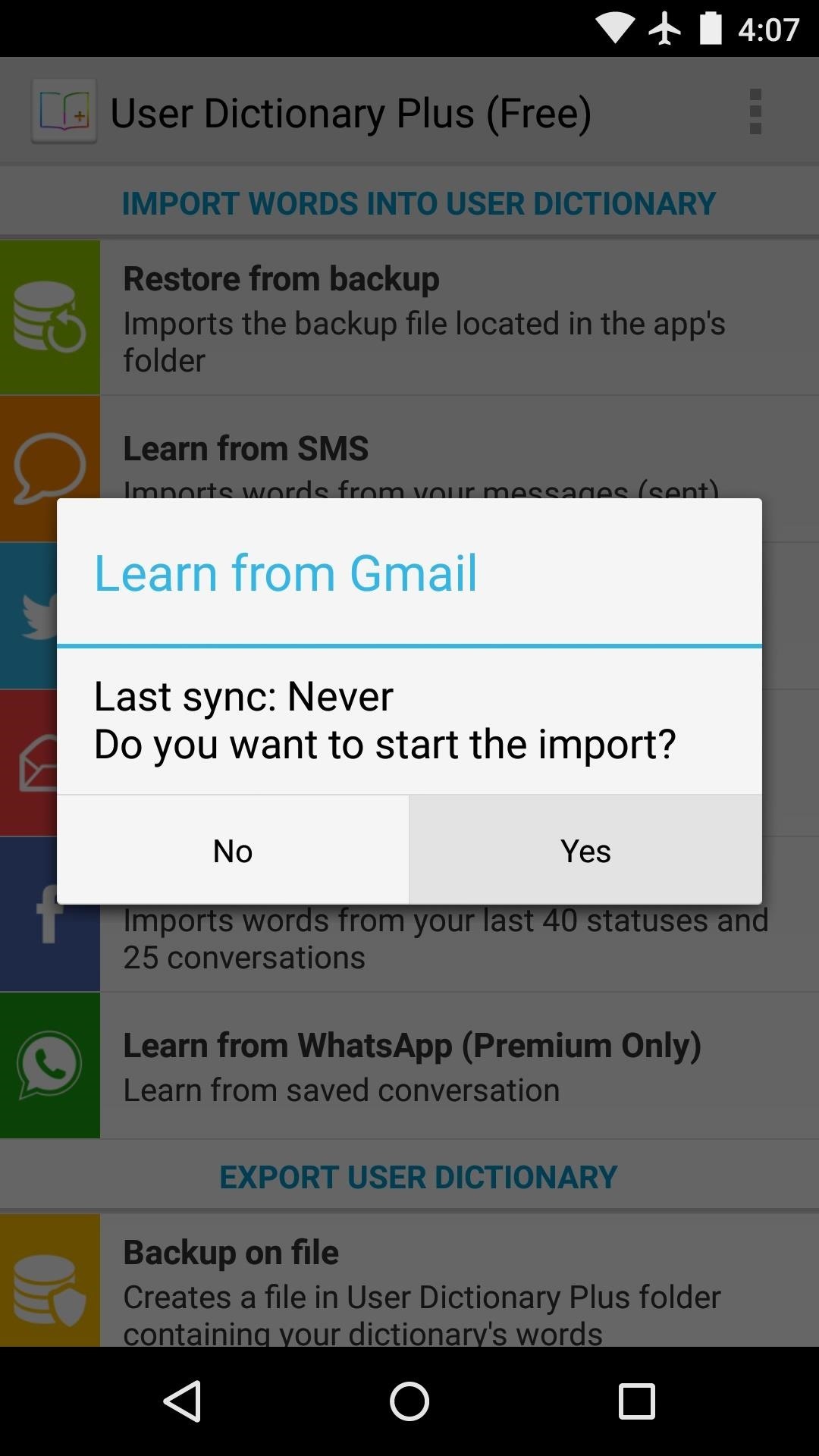 Personalize Your Android's Dictionary with Words from Your Emails, Texts, & Social Media
