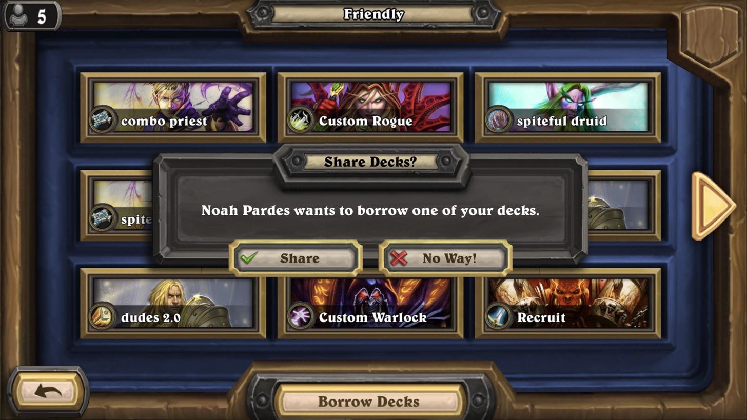 Now You Can Share & Borrow Hearthstone Decks with Your Friends