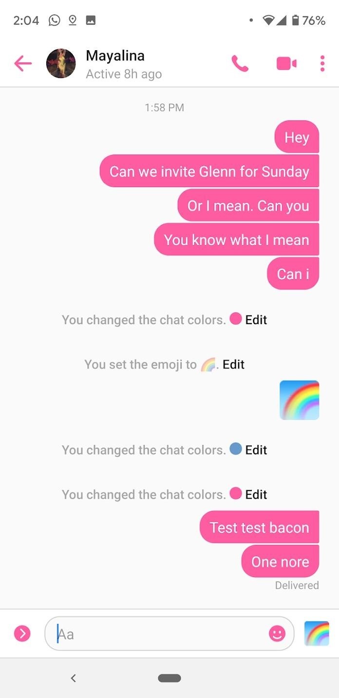 Change chat color facebook