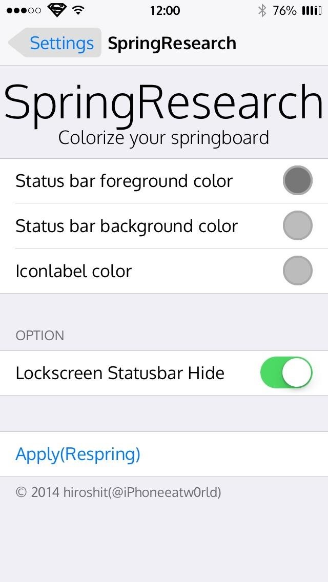 How to customize your iPhone's status bar and icon label colors