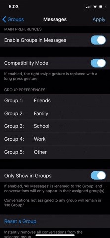 Organize Messages on Your iPhone by Grouping Threads Together into Specific Categories Like Family & Work