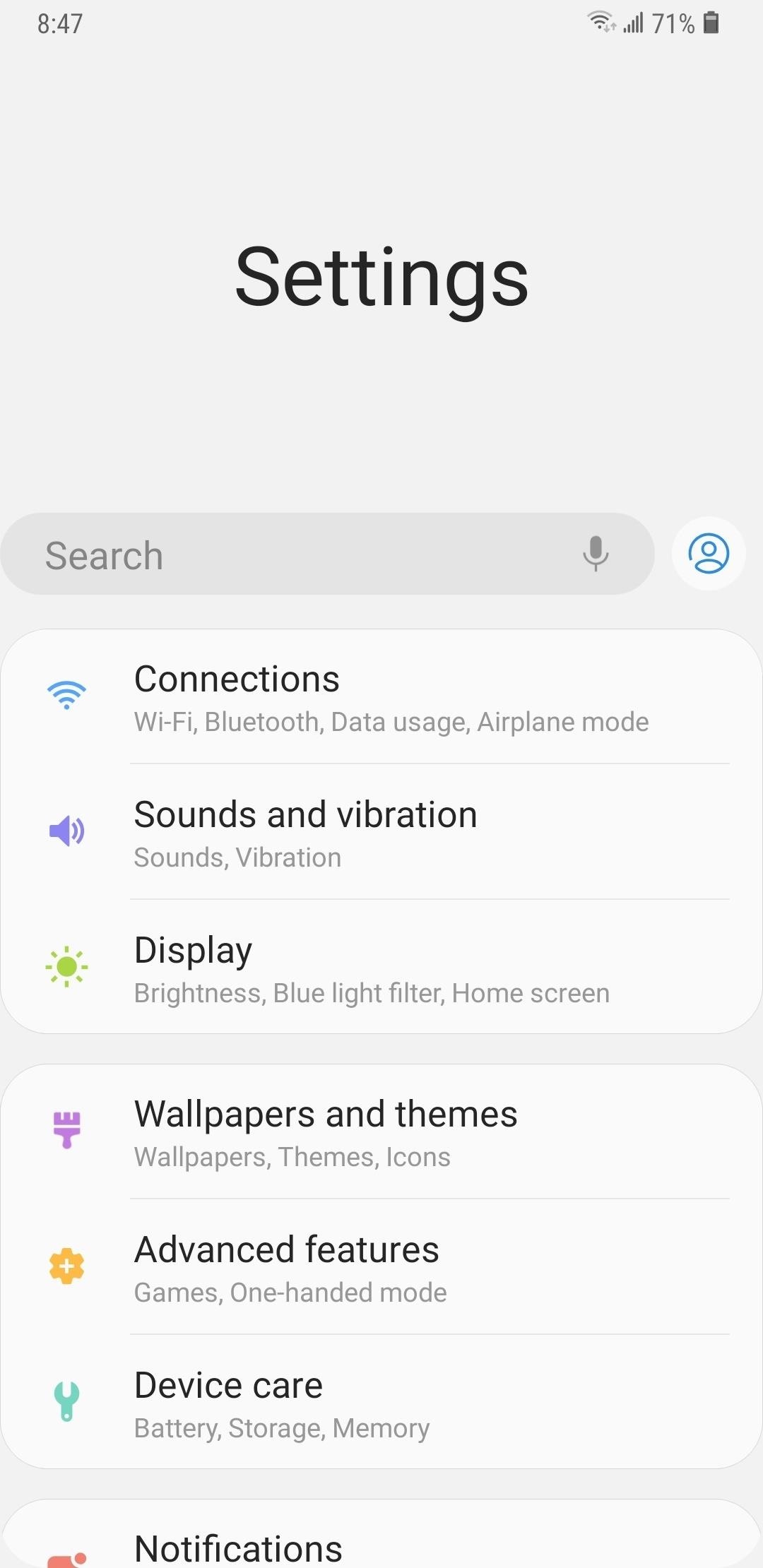 Here's What's New in the Settings Menu on Samsung's One UI