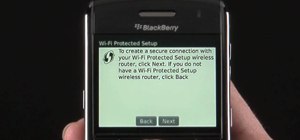 Connect to a WiFi network via the Push Button option on a BlackBerry Bold 9650
