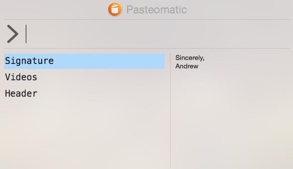 Quickly Paste Commonly Used Words or Phrases into Any Text Field on Your Mac