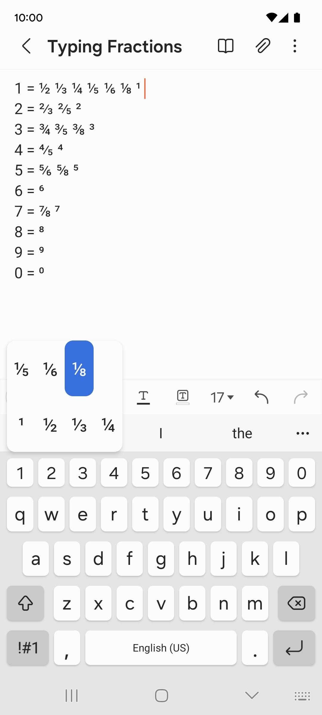 There's a Handy Shortcut for Typing Fractions on Android