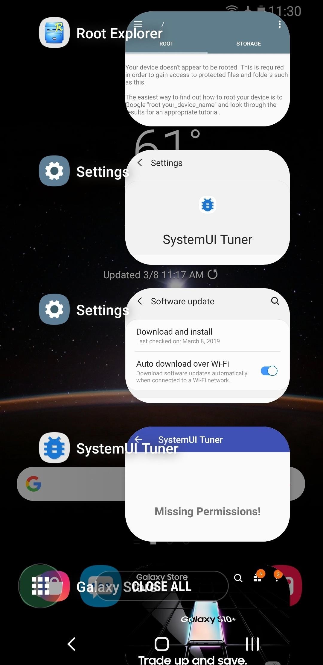 How to Bring Back the Vertical Recent Apps Menu on Your Galaxy in Android Pie 4