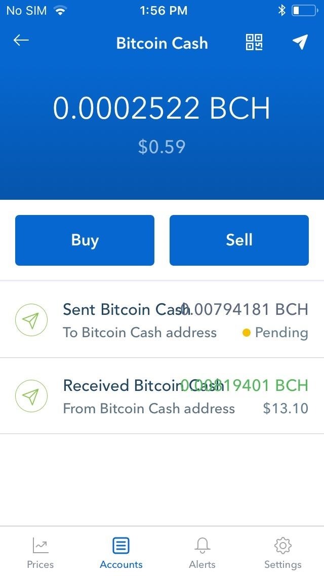 move bitcoin cash to coinbbase