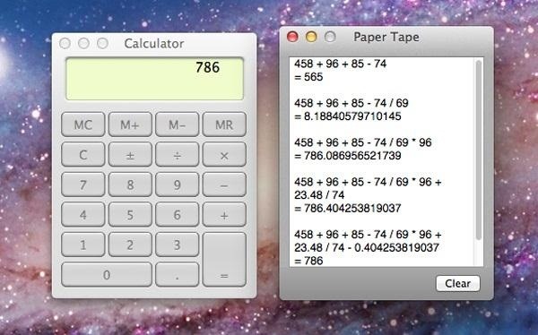 How to Activate the Little-Known Paper Tape Feature on Mac OS X's Calculator App