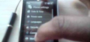 Scroll the menu on a LG KU990 Viewty cell phone