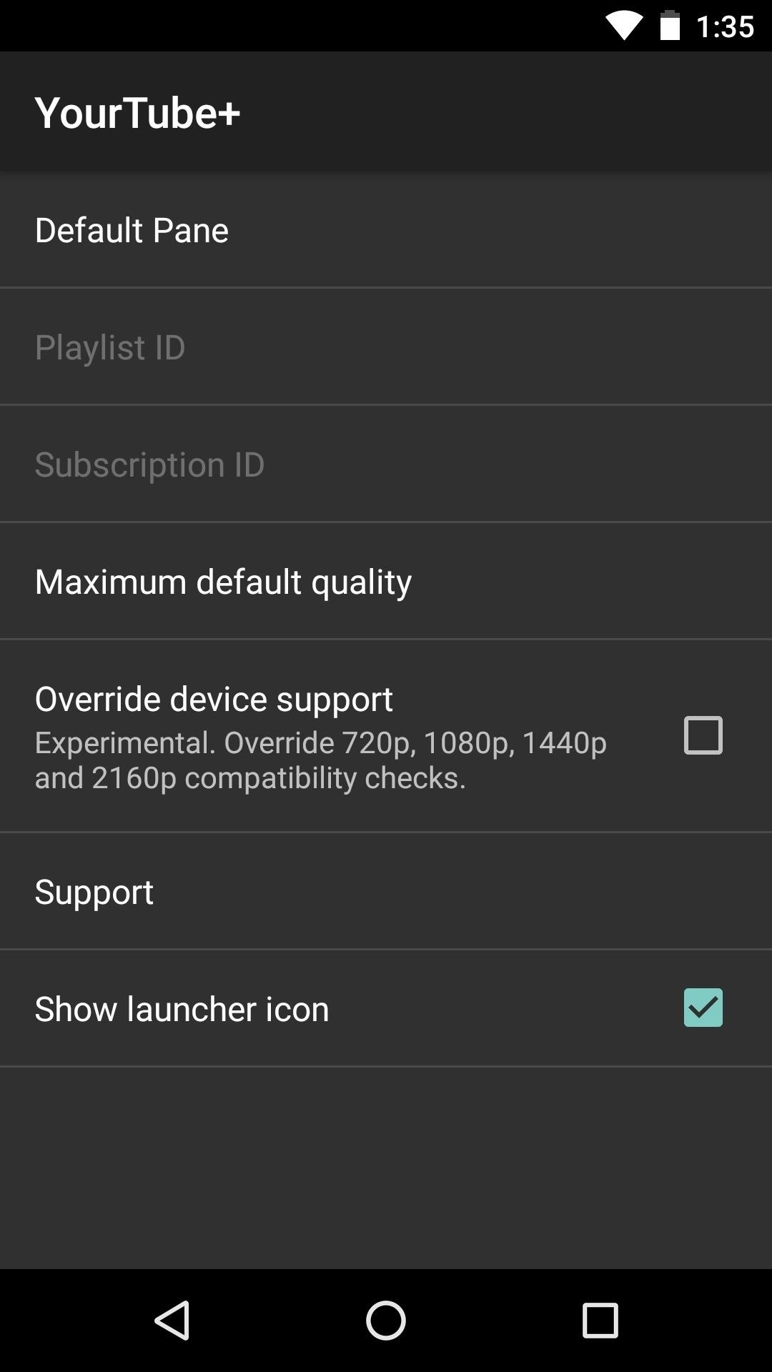 Customize YouTube's Default Landing Page & Resolution on Android
