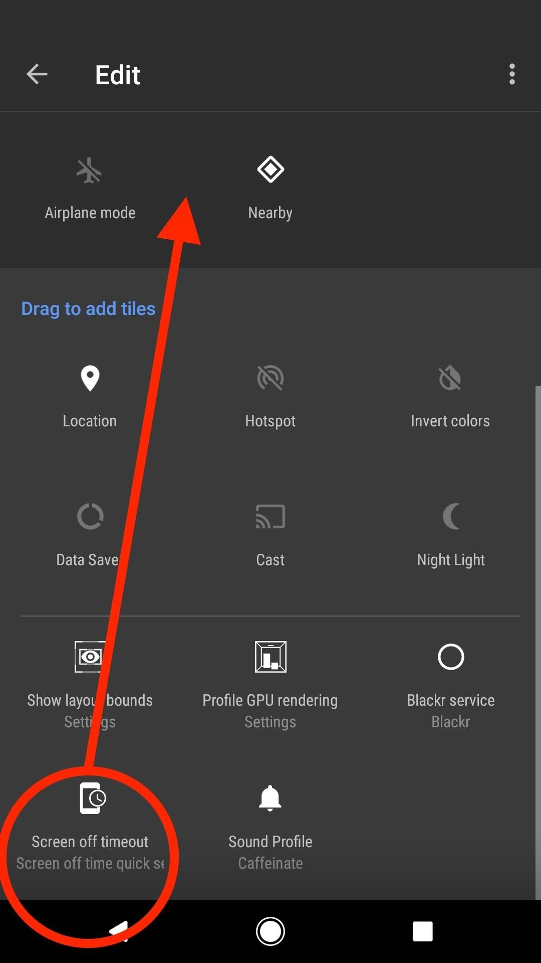 Add a Screen Timeout Tile to Android Nougat's Quick Settings Panel