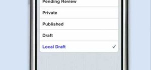Edit WordPress blogs on an iPhone/iPod Touch