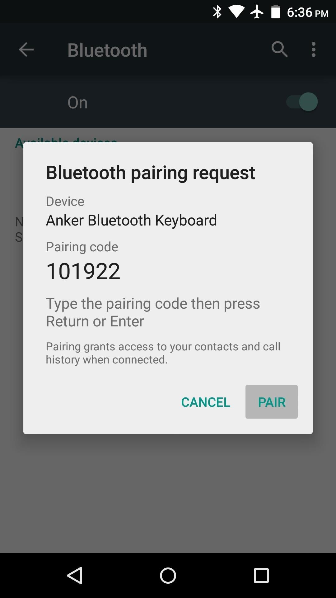 how to pair a bluetooth device in android