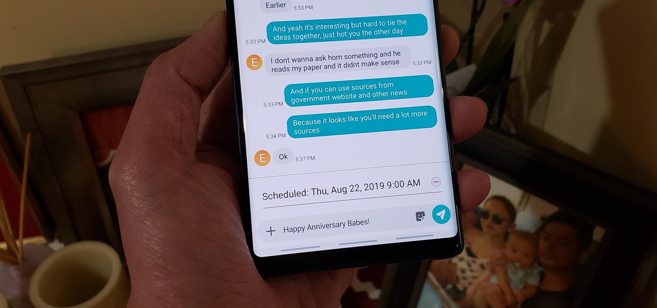 Schedule Texts to Send Later with Samsung Messages