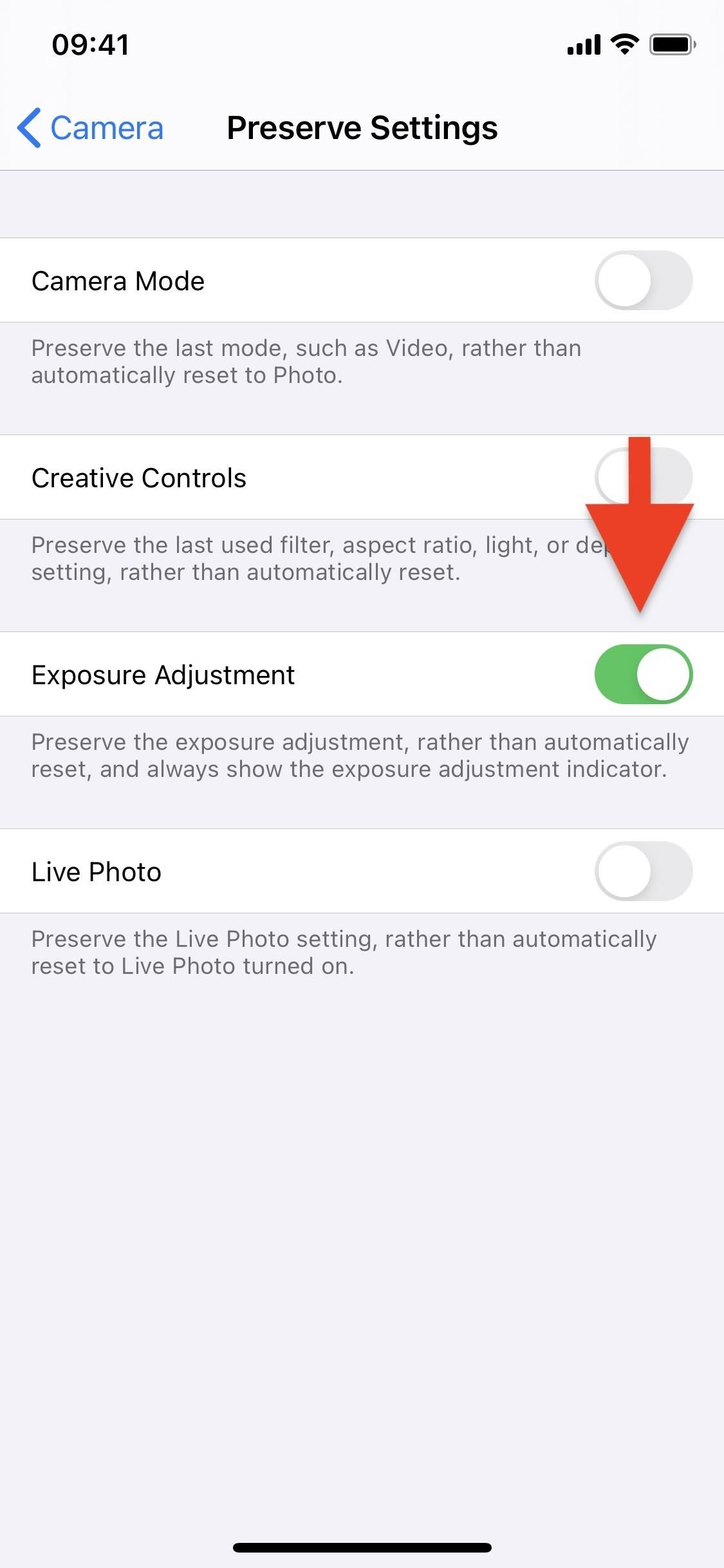 Make Your iPhone's Camera Remember Your Last Used Exposure Compensation Value for Later