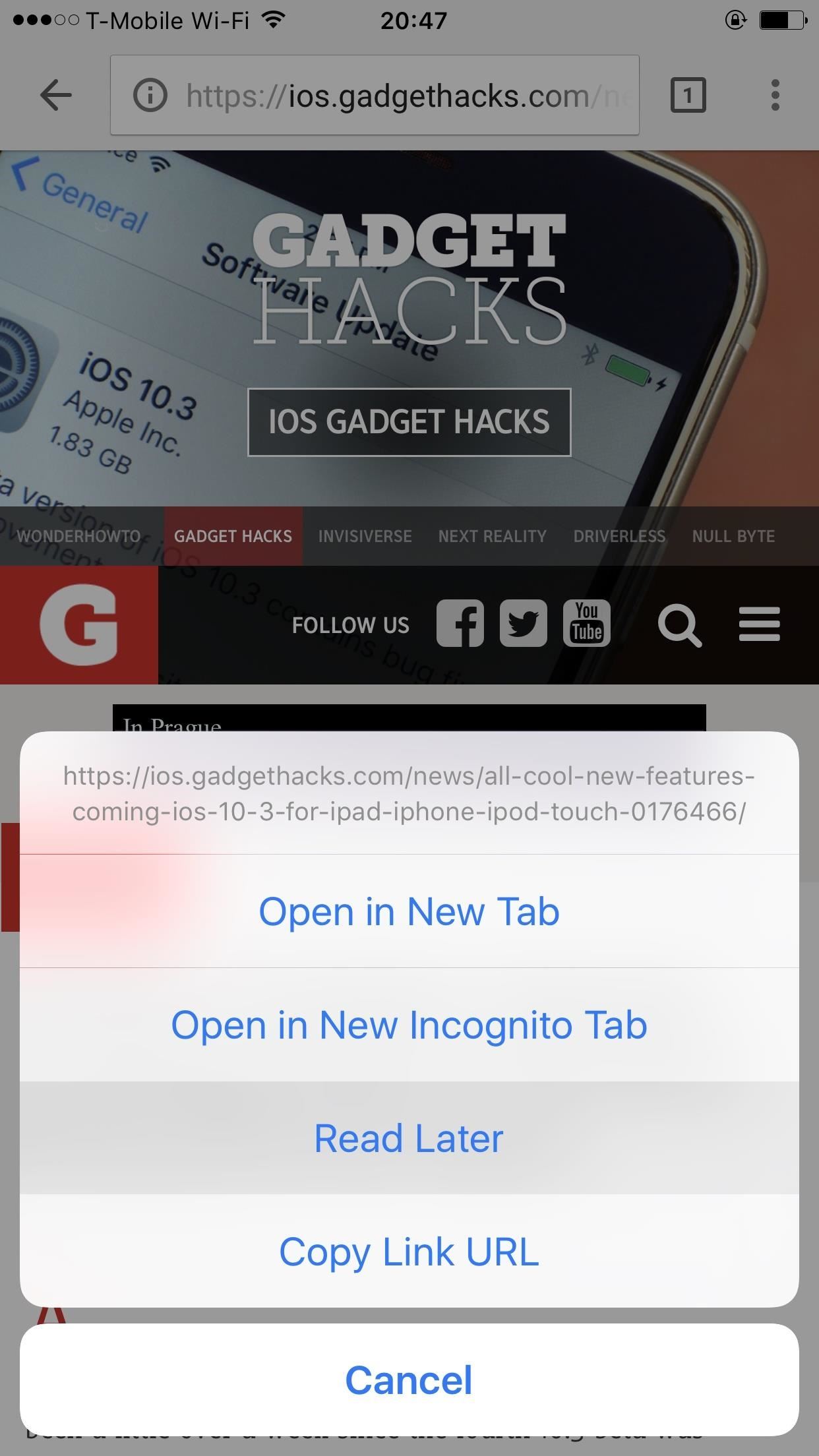 Chrome for iOS Updated to Add a 'Read Later' Feature