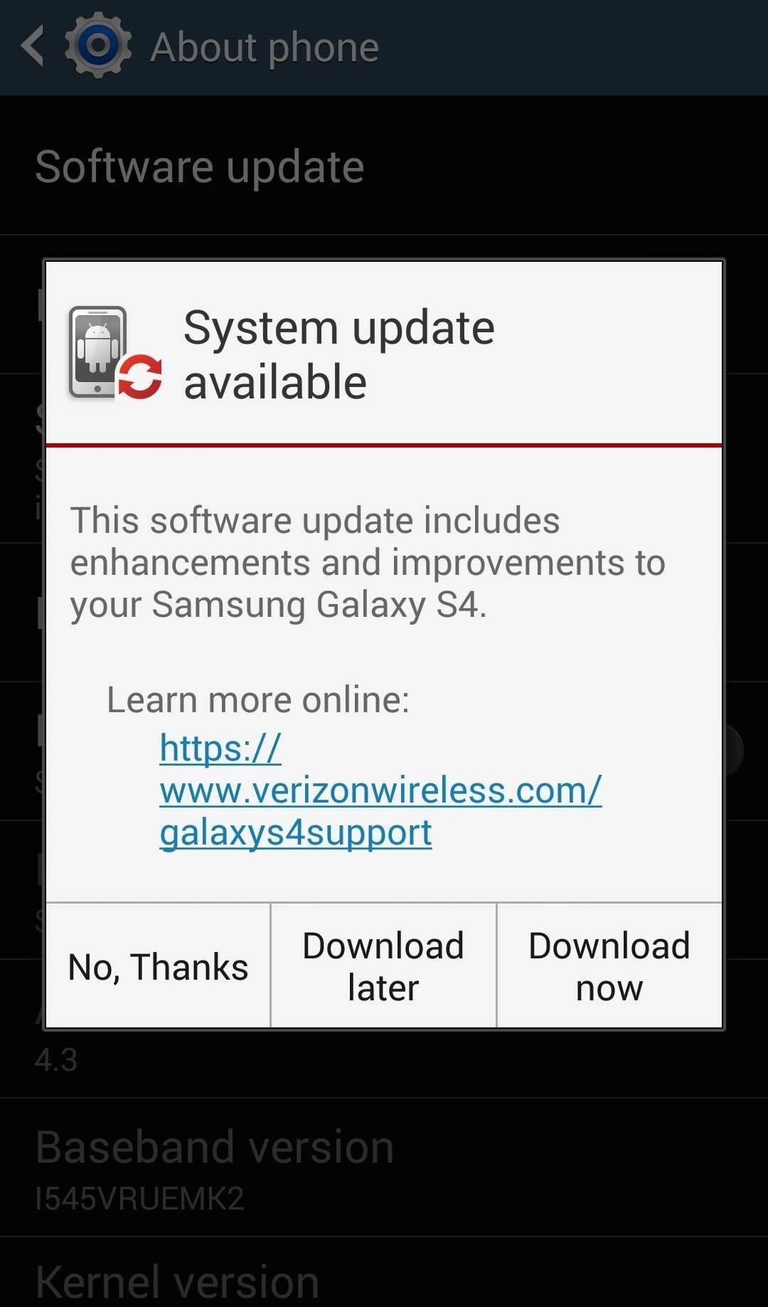 Verizon's KitKat Update for the Galaxy S4 Is Available Now (A Week Earlier Than Expected)