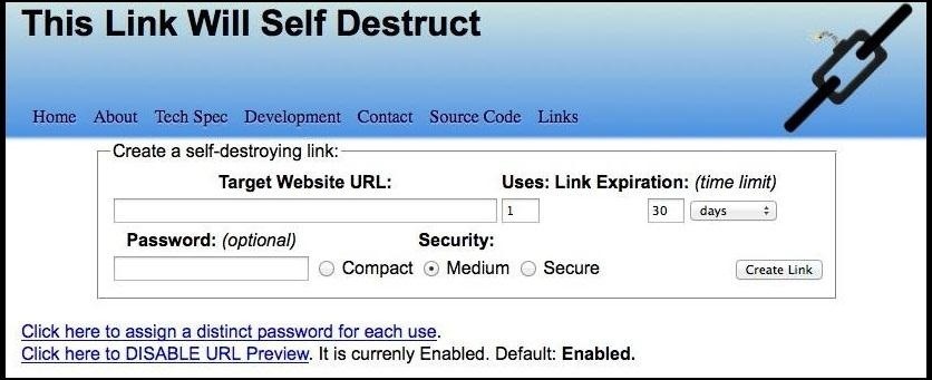 Share Your Links More Securely Using These Temporary, Self-Destructing Short URLs