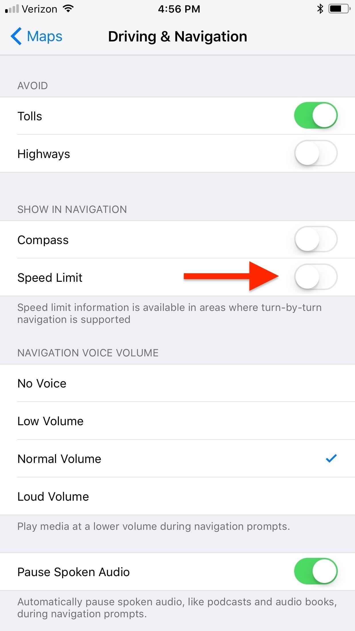 How to Turn Off the Speed Limit Indicator in Maps for iPhone in iOS 11