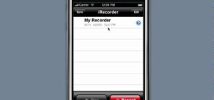 Use the iRecorder app on your iPhone or iPod Touch to record audio