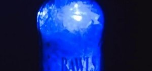 Make a Bawls bottle blue LED light
