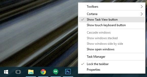 How to Get Rid of the Search Bar & Task View Button in the Taskbar on Windows 10