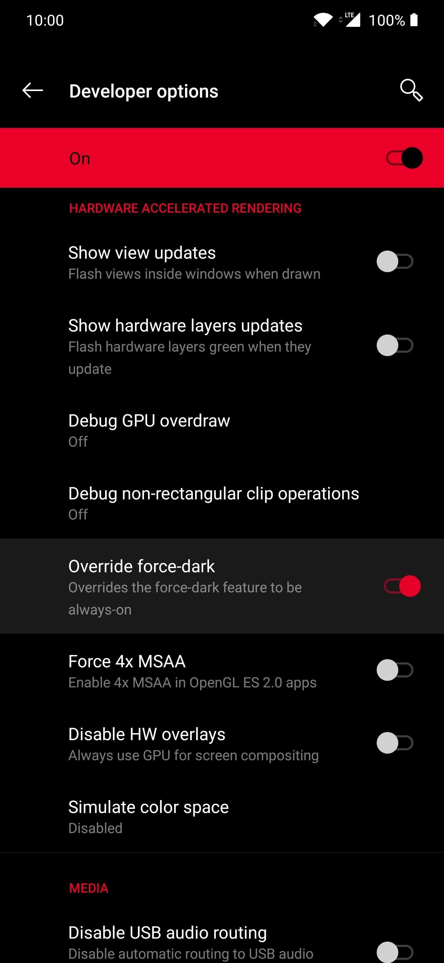 How to Force-Enable Dark Mode for All Apps in Android 10