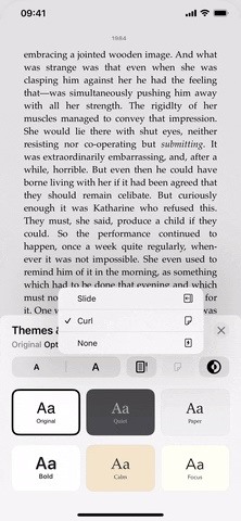 How to Get the Page-Turning Curl Animation Back in Apple Books for iPhone and iPad