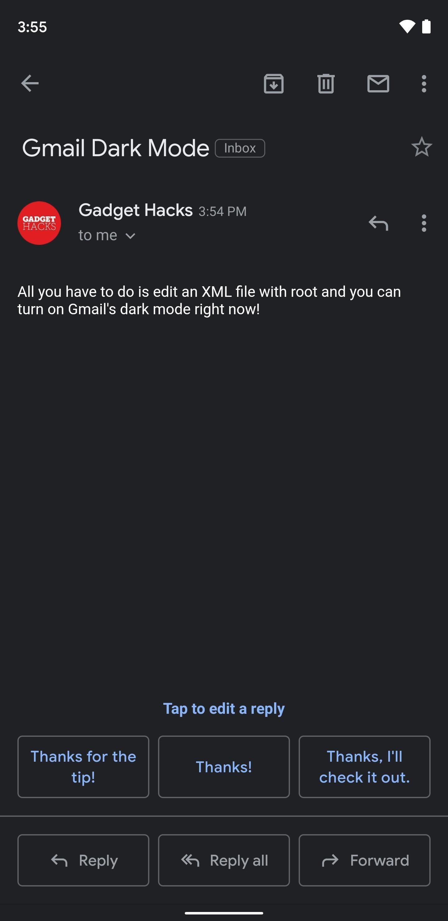 How to Force-Enable Dark Mode in Gmail for Android Right Now