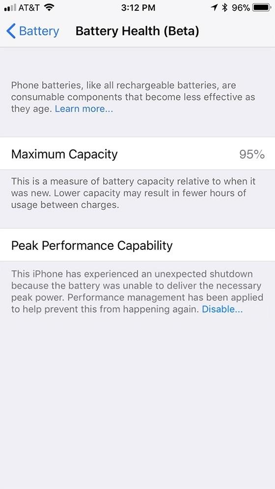 How to Check Your iPhone's Battery Health in iOS 11