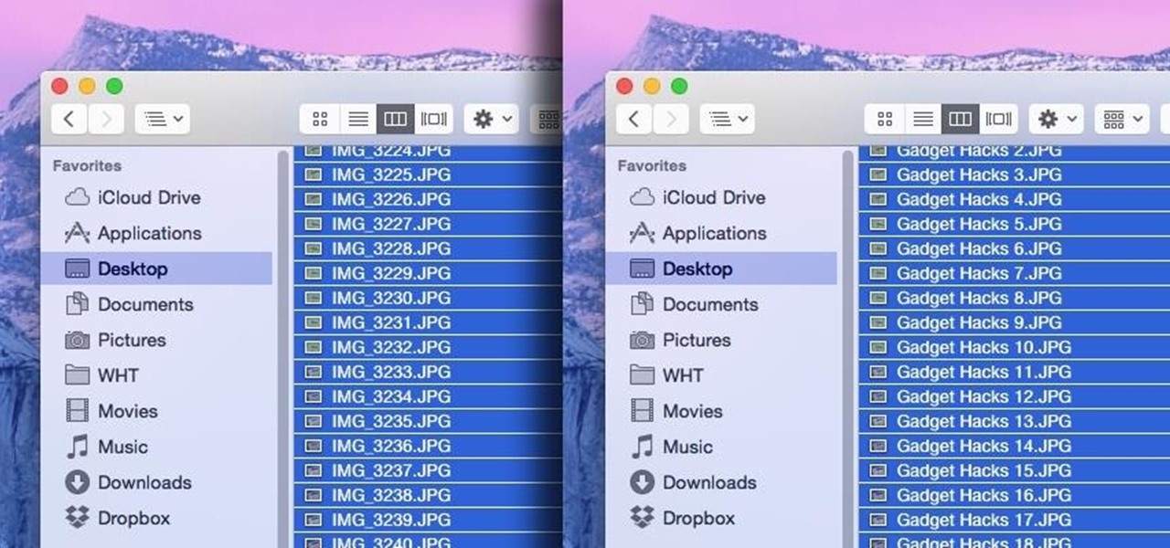Rename Multiple Files at Once in Mac OS X Yosemite