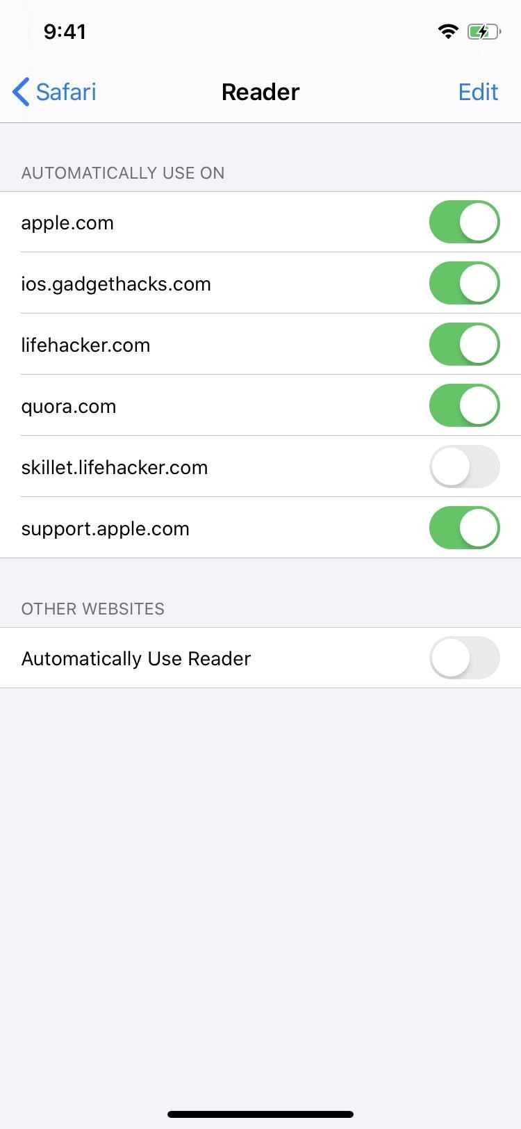 Force Safari to Automatically Show Reader View for Specific Websites on Your iPhone
