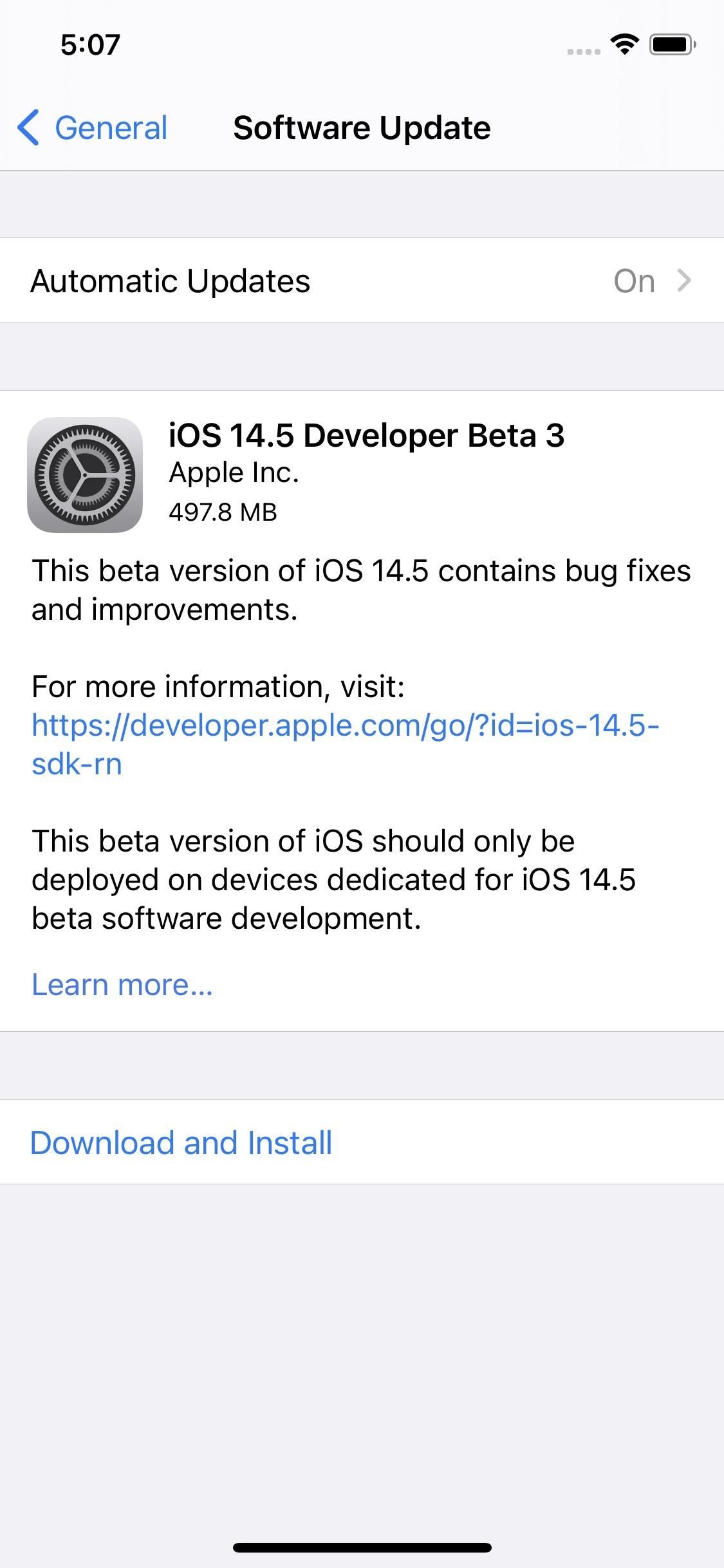 Apple Releases iOS 14.5 Developer Beta 3 for iPhone