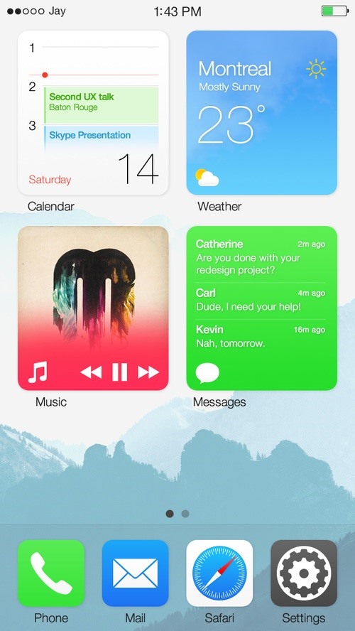 This Is What iOS 8 Would Look Like with "Widgets"—And It's Pretty Amazing