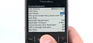 Adjust track pad sensitivity on a BlackBerry Curve 8520